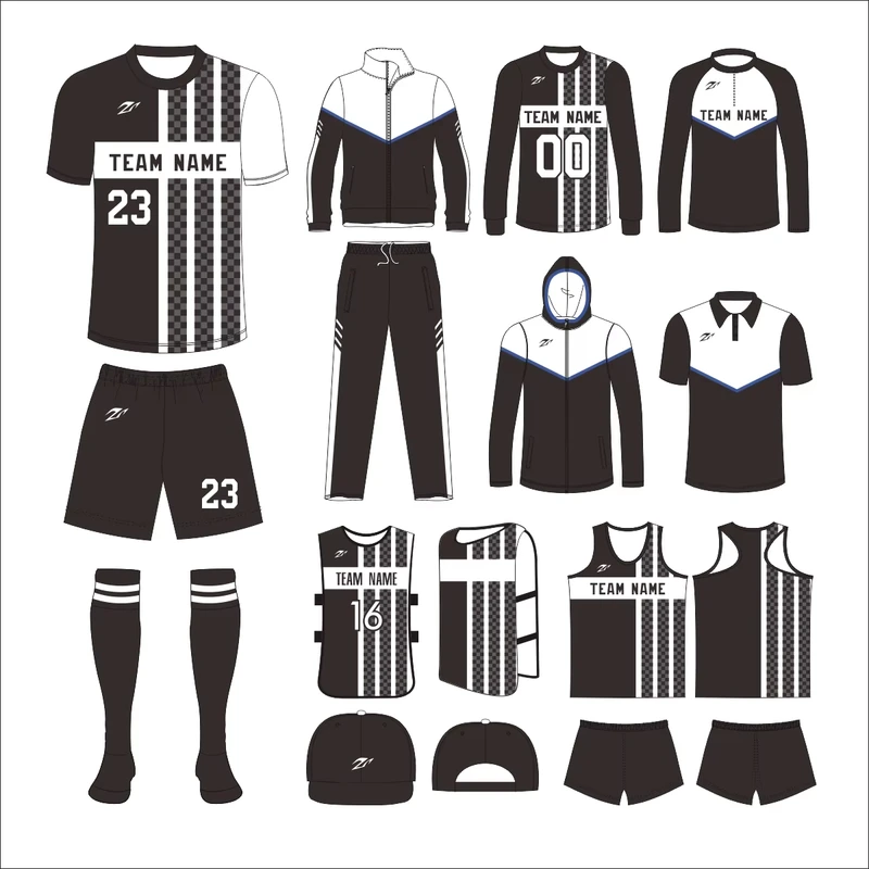 Soccer-Uniform-Football-Jersey-Set-Black-And-White-Striped-Custom-Blank-Sublimation-Men-Soccer-Team-Jersey