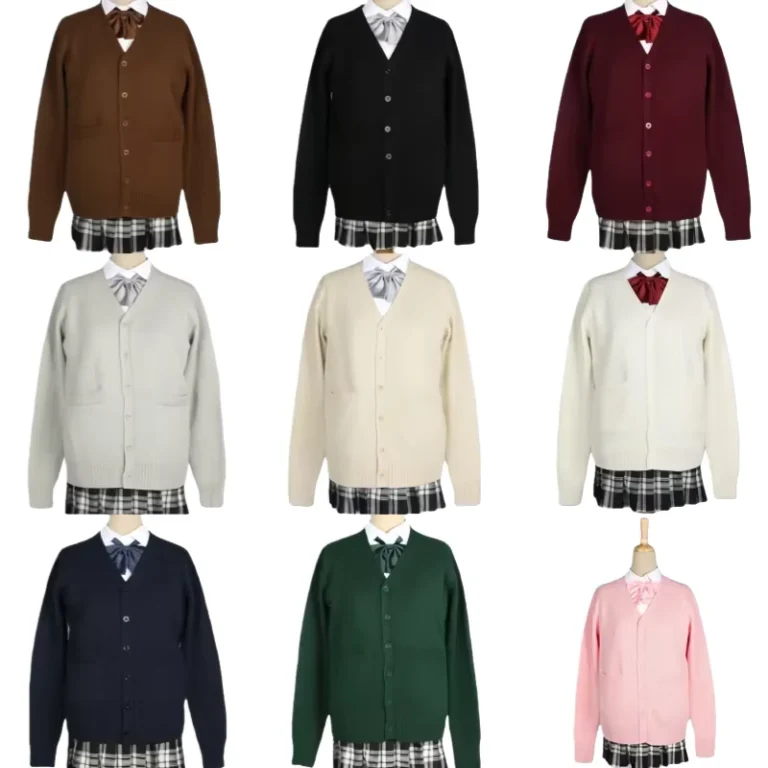 Soft-Breathable-Cotton-Knitted-Cardigan-Sweater-with-Long-Sleeves-and-Buttoned-Bottom-for-Boys-and-Girls-School-Uniforms