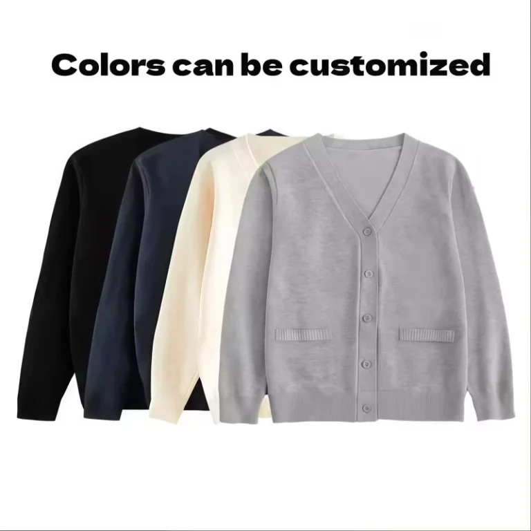 Soft-Breathable-Cotton-Knitted-Cardigan-with-Long-Sleeves-and-Buttoned-Bottom-for-Boys-and-Girls-School-Uniforms