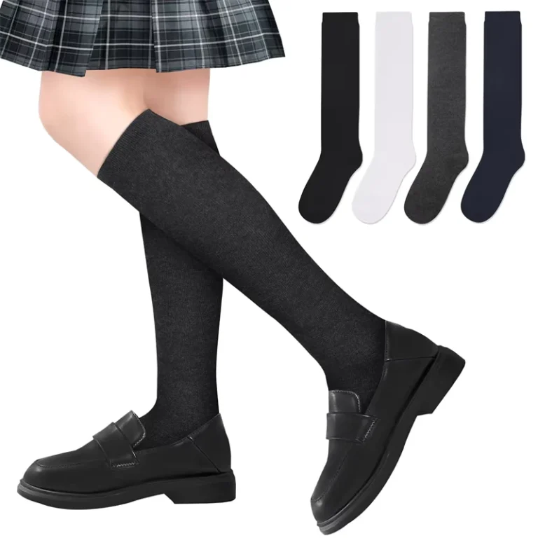 Solid-Basic-Girl-Uniform-Socks-Women-Stocking-Cotton-Socks-Knee-high-Preppy-Socks