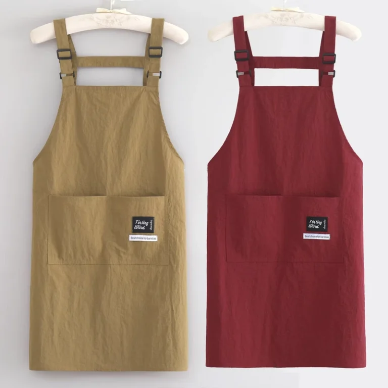 Solid-Color-Adjustable-Sleeveless-Suspender-Apron-Kitchen-Water-Resistant-Oil-Proof-Anti-Fouling-Simple-Fashion-Workwear