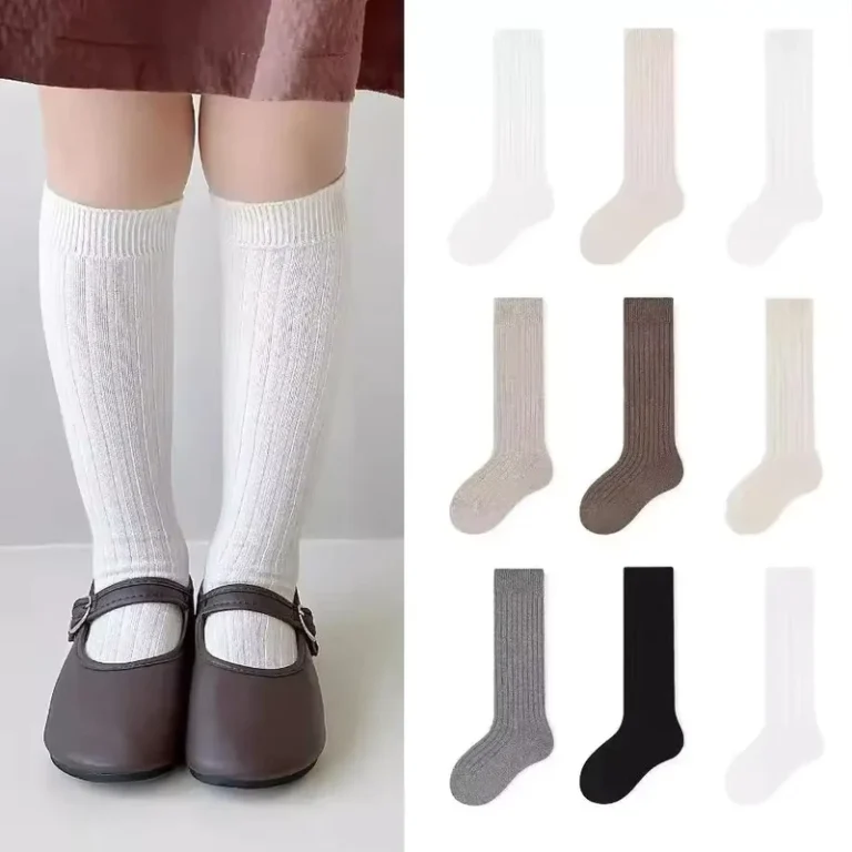 Solid-Color-Baby-Girls-Knee-High-Sock-School-Uniform-Tube-Socks