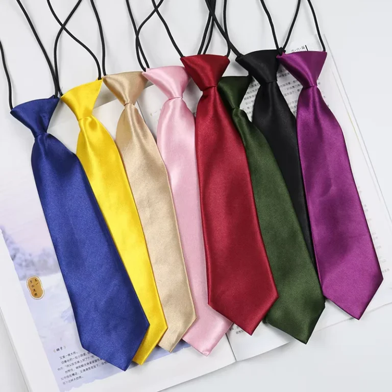 Solid-Color-Lazy-Kids-Uniform-Tie-Necktie-Kids-School-Little-Boys-Necktie-27cm-Fashion-Necktie-for-Children