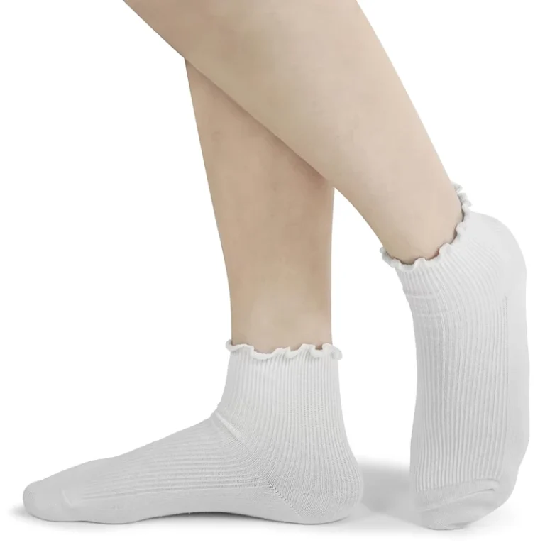 Solid-Color-Women-Sweet-Ruffles-Crew-Sock-Girls-Children-Cotton-Black-White-School-Uniform-Ruffles-Sock