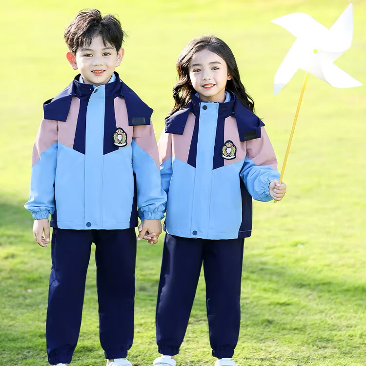 Sports-School-Uniform-Winter-Mens-and-Womens-Uniform-Set-for-School-Students-Childrens-Fleece-School-Uniform-Windbreaker