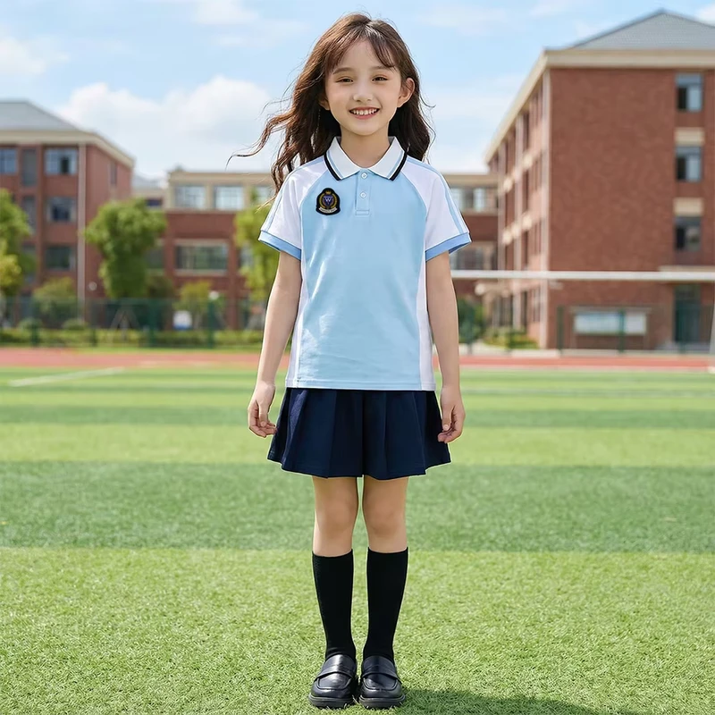 Sports-Set-Customizable-Elementary-School-Uniform-Set-for-Kids-T-Shirt-Shorts-Skirt-Jacket-Pants-Comfortable-School-Uniforms