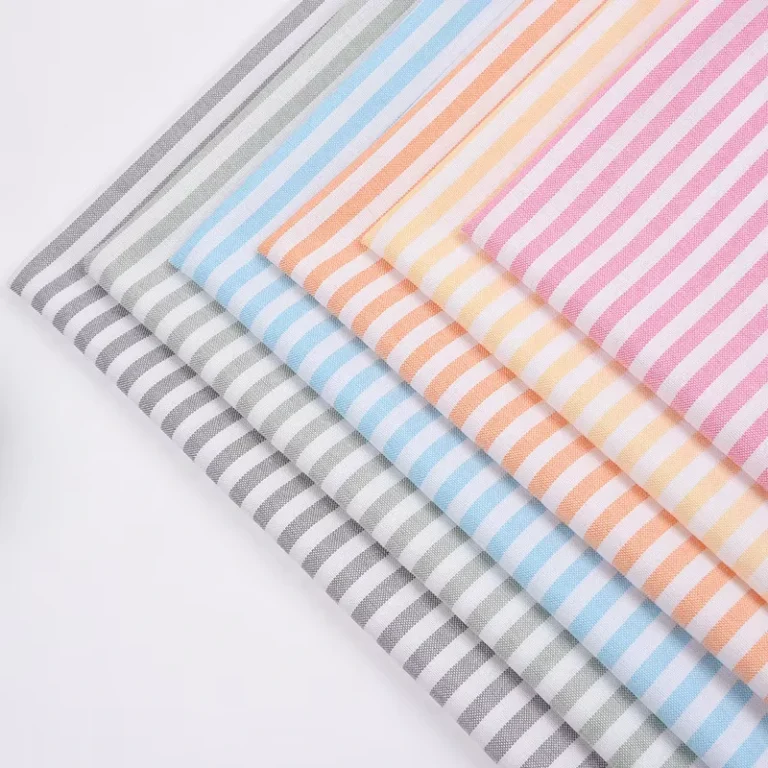 Spot-Polyester-cotton-Oxford-Striped-TC-Yarn-dyed-Shirt-Fabric-School-Uniform-Childrens-Striped-Shirt-Fabric
