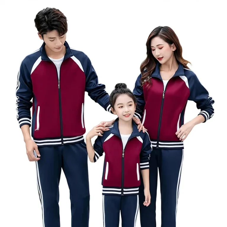 Spring-Autumn-Custom-High-School-Kindergarten-Men-Primary-Anti-Pilling-Solid-ODM-Jersey-Cotton-Zipper-Long-Sleeve-360g