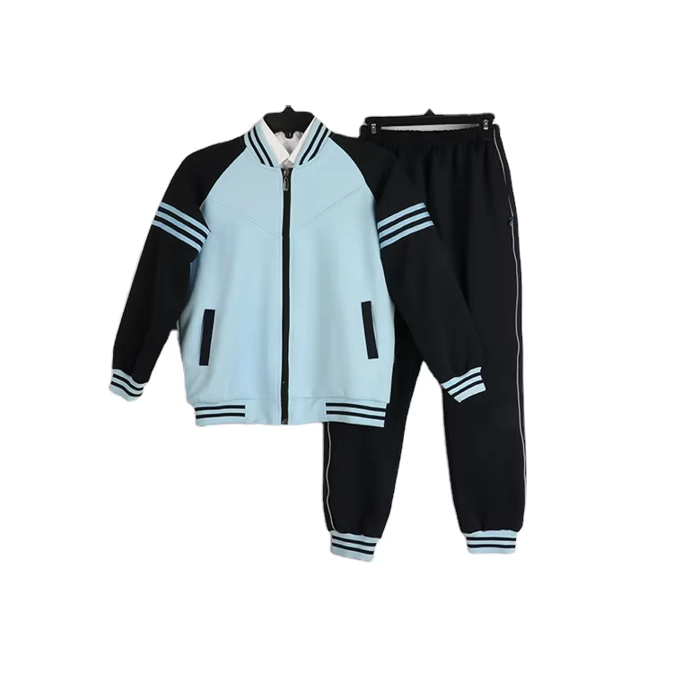 Spring-Autumn-Primary-High-School-Uniform-Sports-Wear-Cotton-Tracksuit-for-Students-1