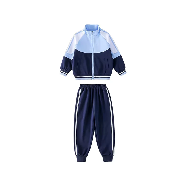 Spring-Autumn-Unisex-Cotton-School-Uniform-Set-for-Kids-Kindergarten-Primary-Middle-School-Custom-Two-Piece-Sports-Kit