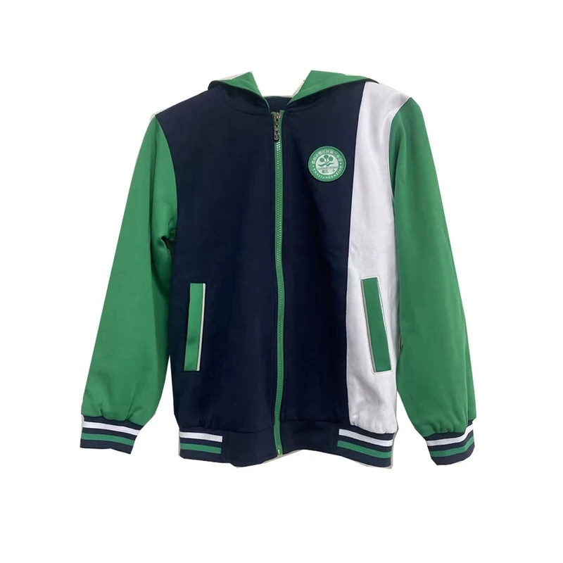 Spring-Zipper-up-Outdoor-Fashion-Color-Matching-Logo-Embroidery-School-Uniforms-Coat-Boys-and-Girls-Sportswear-Hooded-Jacket
