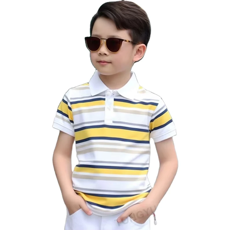 Stripe-Boy-Kids-Shirts-2-14-Summer-Kids-Stripe-Polo-School-Uniform-T-Shirt-Cotton-Short-Sleeve-Boys-T-Shirts-Polo-Shirts