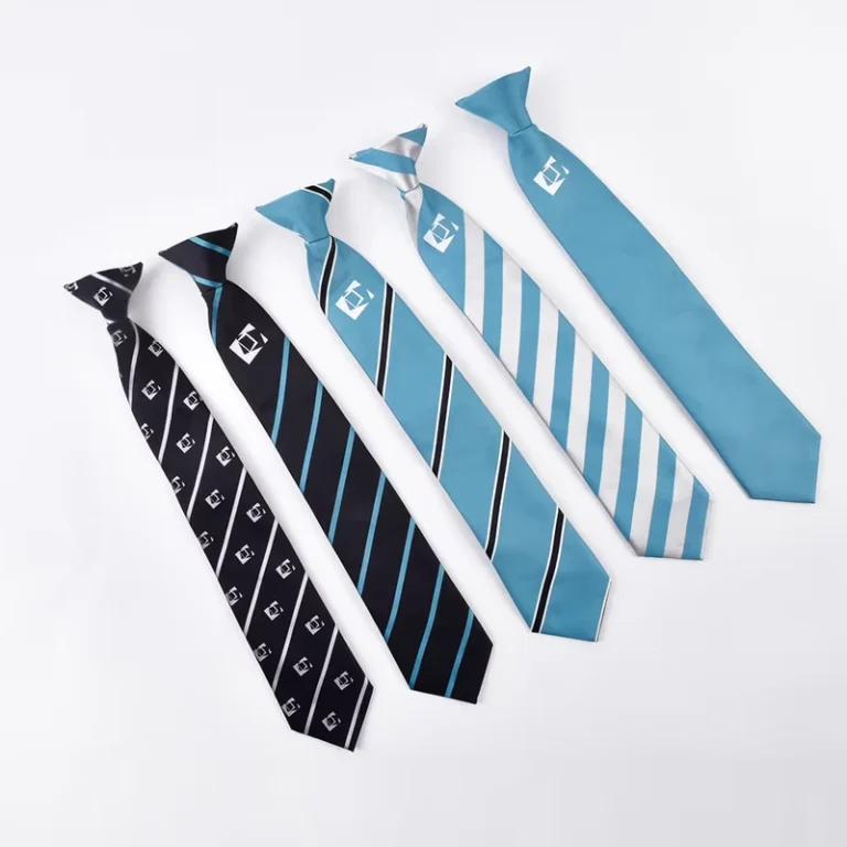 Student-Adult-Polyester-Tie-Logo-Necktie-Customized-Children-School-Uniform-Clip-On-Ties