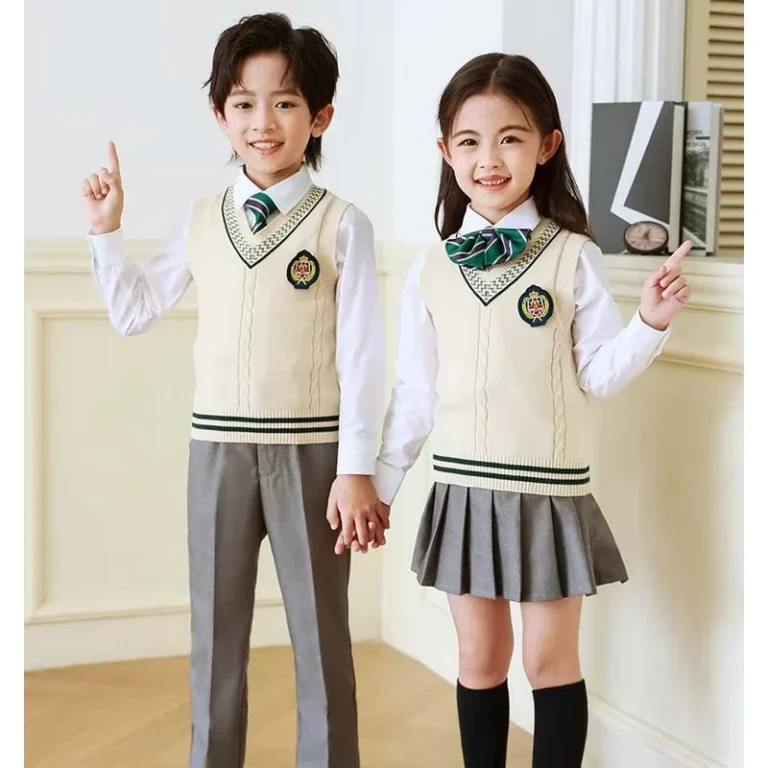Student-Clothing-Custom-School-Uniforms-Sleeveless-Knit-V-Neck-Sweater-for-School-Kids