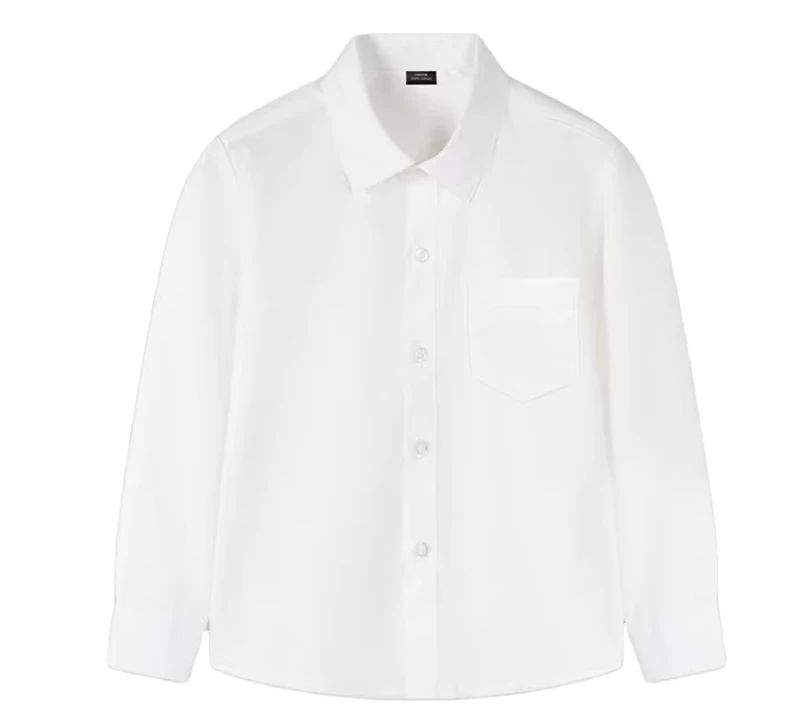 Student-Plain-White-Shirt-Cotton-School-Uniform-White-Button-up-Shirt