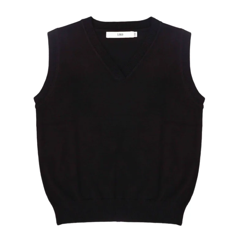 Student-Sweater-Vest-V-neck-JK-Uniform-Knit-Vests-Solid-Classic-Sleeveless-Pullover-Sweaters