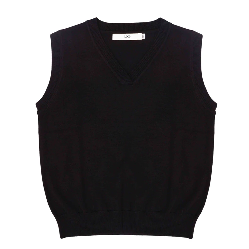 Student-Sweater-Vest-V-neck-JK-Uniform-Knit-Vests-Solid-Classic-Sleeveless-Pullover-Sweaters
