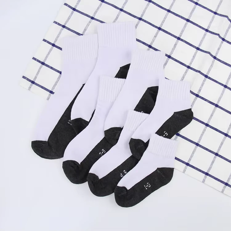 Student-Teenager-Socks-Crew-Sport-Cotton-and-Polyester-White-and-Black-School-Socks