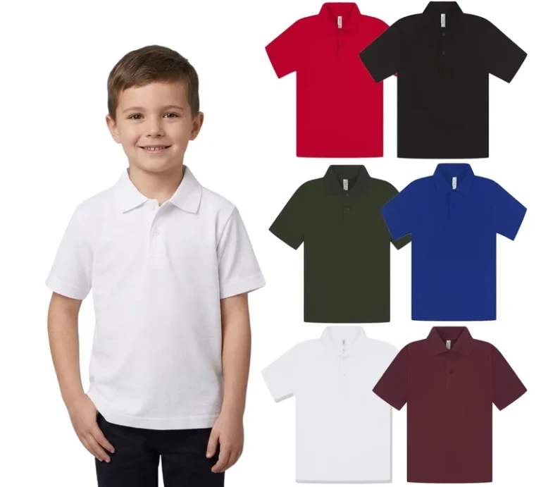 Student-Uniform-Kids-Cotton-Piqu-Polo-Shirt-Primary-School-Multicolor-Quick-Dry-for-Boys-Top-Clothes