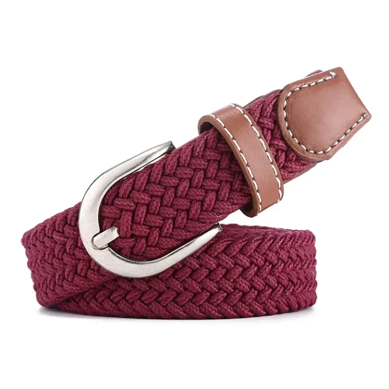 Student-Uniforms-and-Jeans-Accessory-1-Inch-Width-Adjustable-Multicolor-Braided-Stretch-Belt-for-Kids