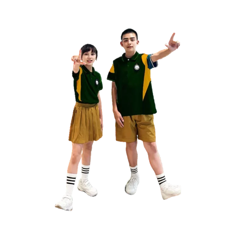 Stylish-Green-Polo-Shirt-Set-for-School-Uniforms-Customizable-with-Logo-Options-Kids-Teens-Sizes-Available-MOQ-100-Sets