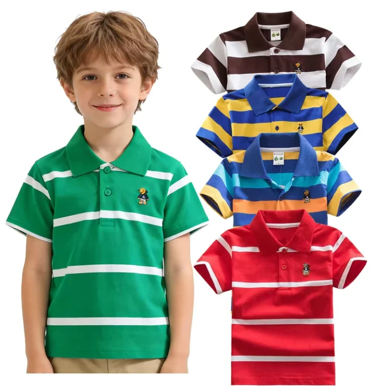 Suitable-for-Sport-Children-Boys-Girls-Polo-Shirt-Comfort-Stretch-Golf-Shirt-Summer-Casual-Uniform-Sport-Tops
