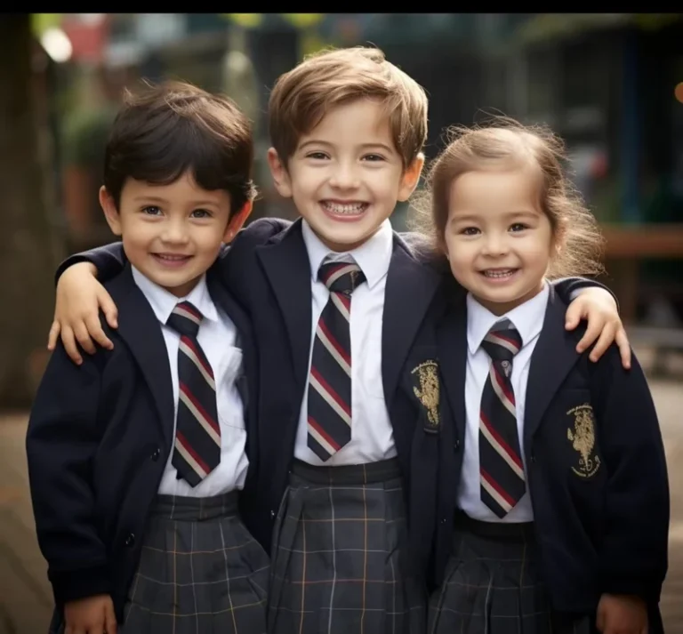 Suits-Uniform-Unisex-School-Blazer-Set-Children-Navy-Blue-Blazer-White-Shirt-Striped-Pants-Plaid-Skirt-Made-of-Polyester-Cotton