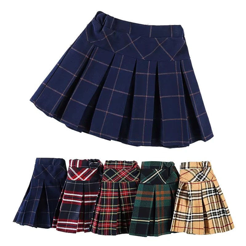 Summer-Checked-Skirts-School-Uniforms-Design-Girls-School-Uniform-Pleated-Skirt