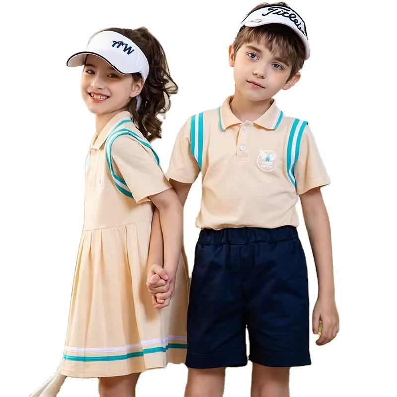 Summer-Customized-Children-Kids-Kindergarten-Student-School-Uniforms-Polo-Shirts-Shorts-Dress-Suit-Primary-School-Uniform-Sets