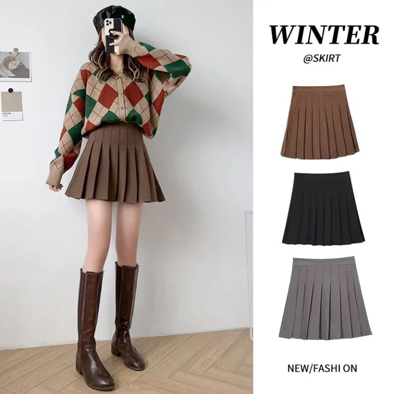 Summer-Girls-Womens-Natural-Waist-Mini-School-Uniform-Plaid-Breathable-Plain-Dyed-Skater-Line-Tennis-Pleated-Skirt-Lining