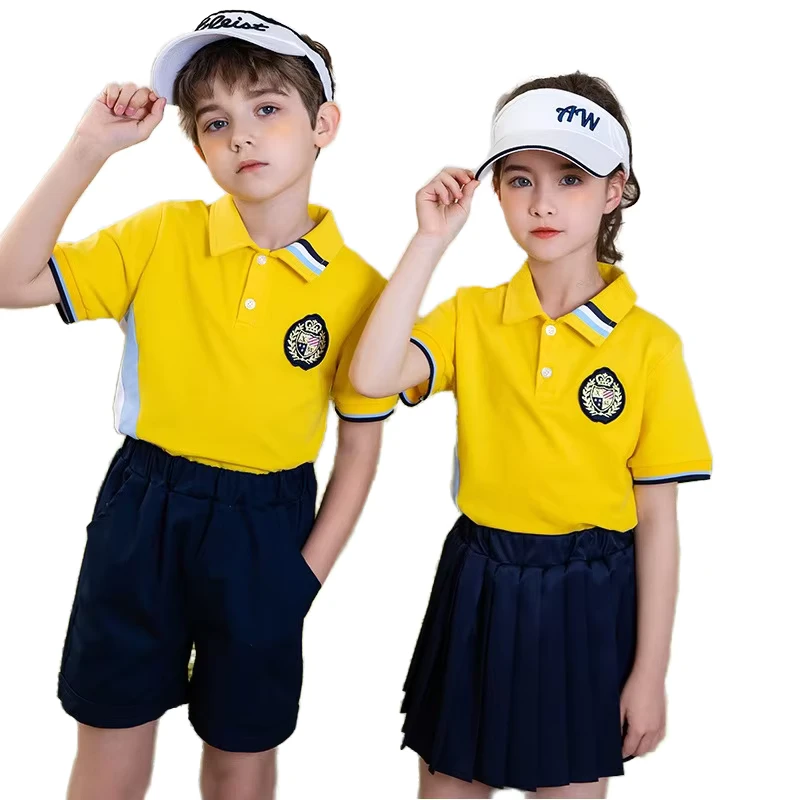 Summer-School-Uniforms-Kindergarten-Elementary-School-Sets-Short-Sleeve-Sportswear-Class-Uniforms-and-British-Style