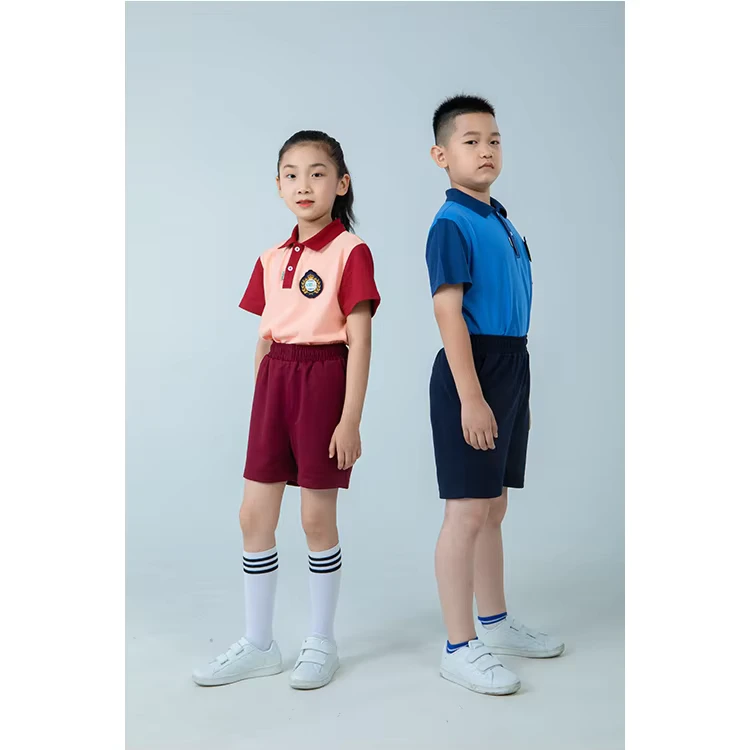 Summer-Short-Sleeve-Polo-Shirt-Primary-School-Uniform-T-Shirt-Short-Pants-for-Children