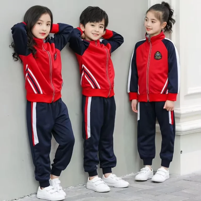 Summer-Short-Sleeve-Striped-Fashion-Style-School-T-Shirt-Uniform-Sets-Unisex-School-Sport-Track-Suits-Uniforms