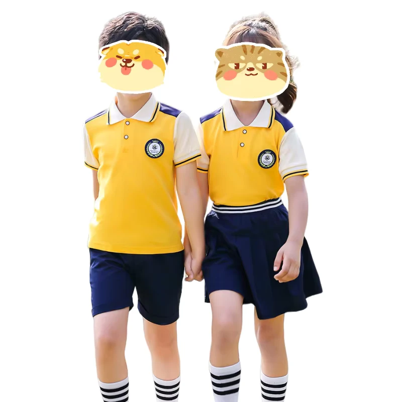 Summer-Sports-Uniforms-for-Kids-Low-MOQ-Pre-School-Girls-Polo-Skirt-Pants-Top
