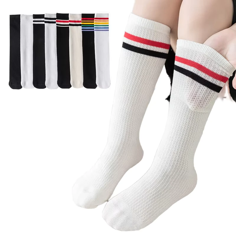 Summer-Thin-White-Black-School-Uniform-Socks-Knitted-Knee-High-Socks-for-Teen-Young-Girls-Cheerleading-Boys-Girls
