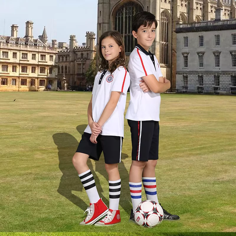 Summer-Tracksuit-Suit-Top-and-Shorts-2-Piece-Set-School-Uniform-Boy-and-Girls