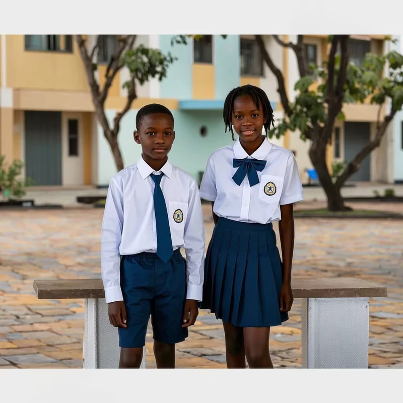 Summer-White-School-Uniforms-Shirt-Shorts-Skirt-African-Childrens-School-Uniform-Primary-School-Uniform