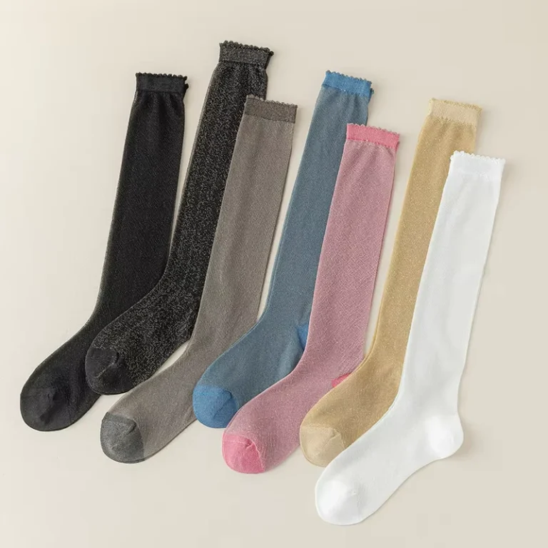 Summer-Womens-Mesh-Calf-Socks-CE-Oeko-Tex100-Solid-Color-Thin-Breathable-Knee-High-Socks-Casual-School-Uniform-Socks