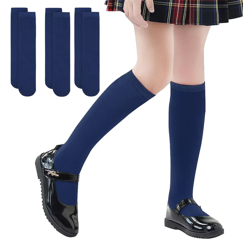 Superior-Navy-Kids-Teens-Student-Uniform-Socks-Women-Stocking-Cotton-Socks-Knee-high-Preppy-Socks