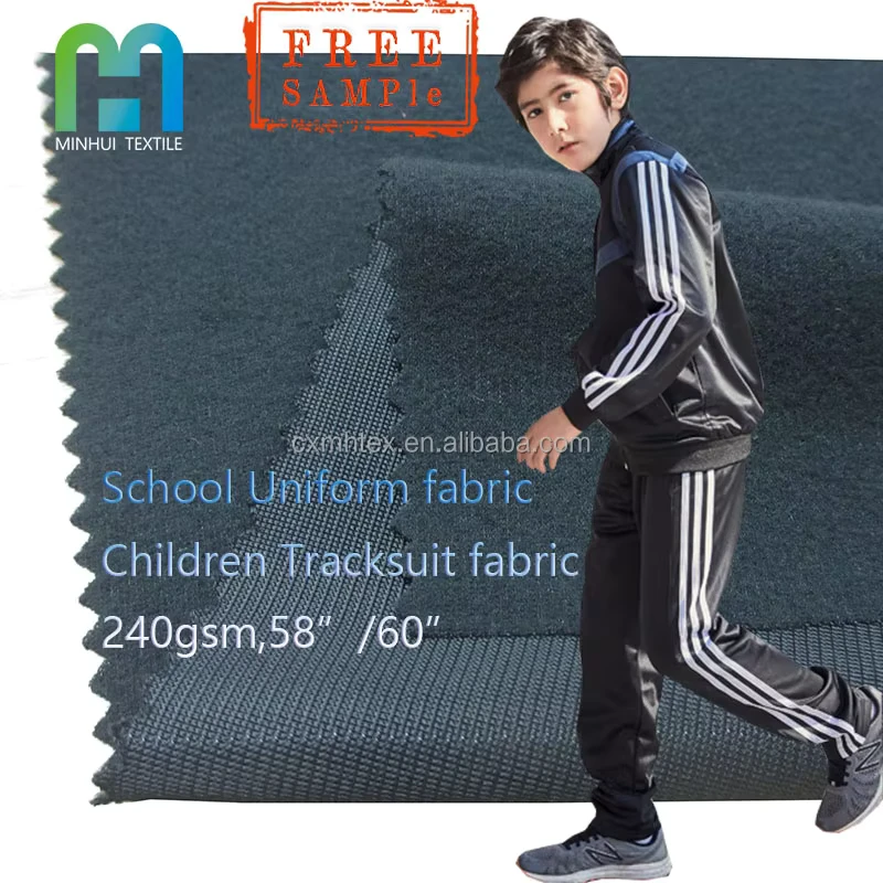 Supply-Vendors-250gsm-Brushed-Tricot-Tech-Fleece-Fabric-School-Uniform-Fabric-South-Africa-for-Child-Sport-Tracksuit
