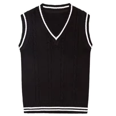 Sweater-Vest-Solid-Color-Sleeveless-Cardigan-Children-School-Uniform