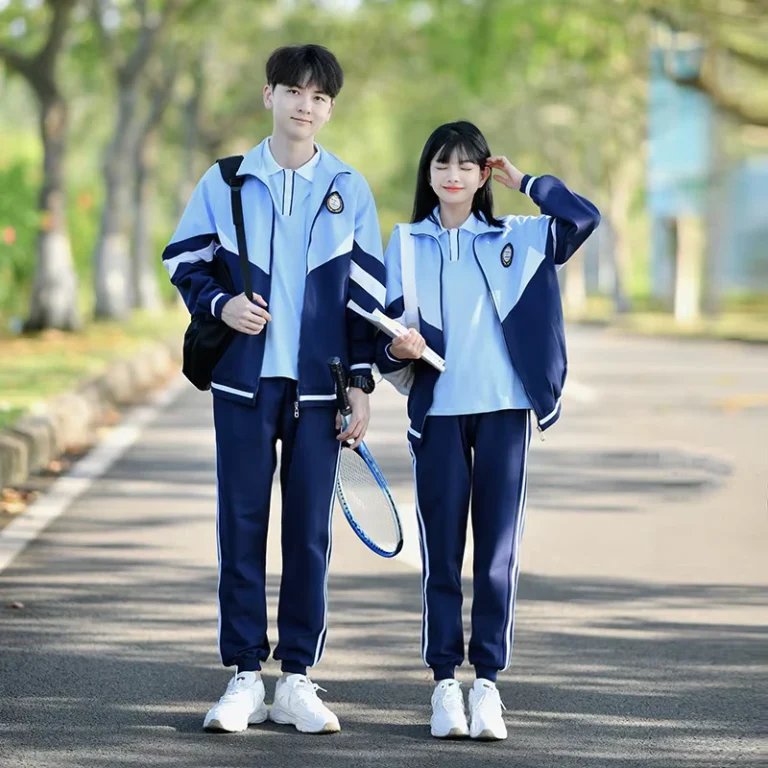 Swodart-Childrens-Unisex-Junior-High-College-Style-Three-Piece-Polyester-School-Uniform-Set-Autumn-Blue-Jacket-for-School
