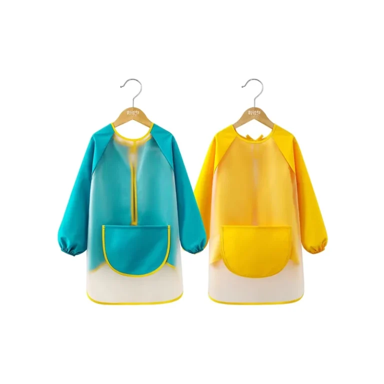 TPU-Long-Sleeve-Childrens-Apron-Reverse-Wear-Clothing-Kindergarten-Boys-Girls-Cartoon-Animal-Waterproof-Apron