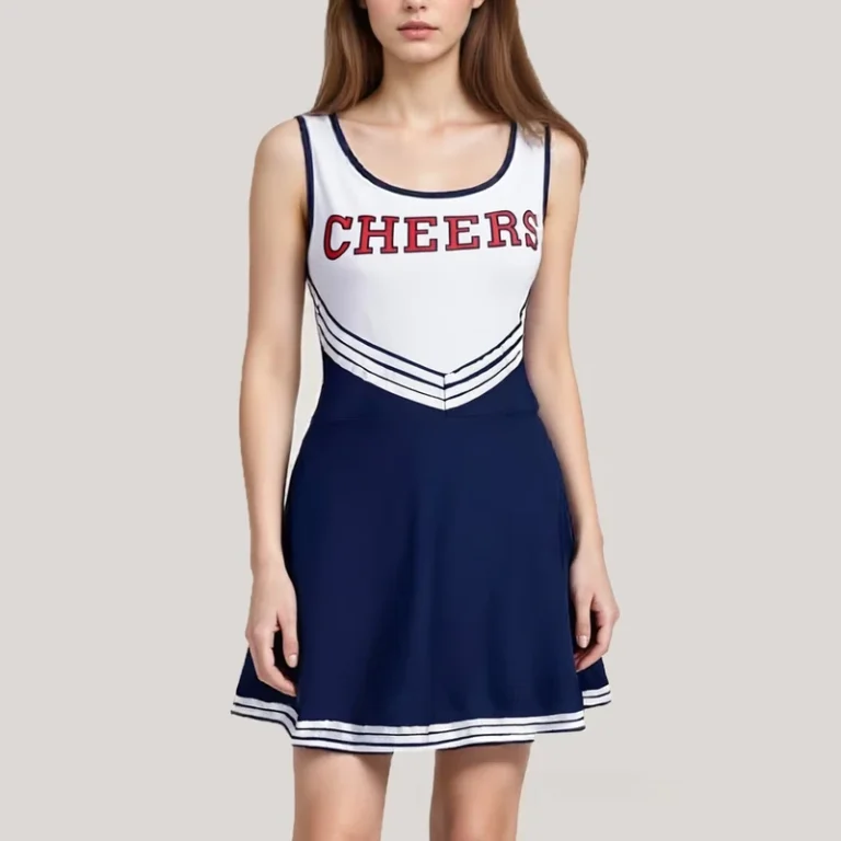 TZ25033-Sleeveless-Breathable-Color-Blocked-Halloween-One-piece-Skirt-Uniform-for-Girls-Adult-Party-Dress-Festival