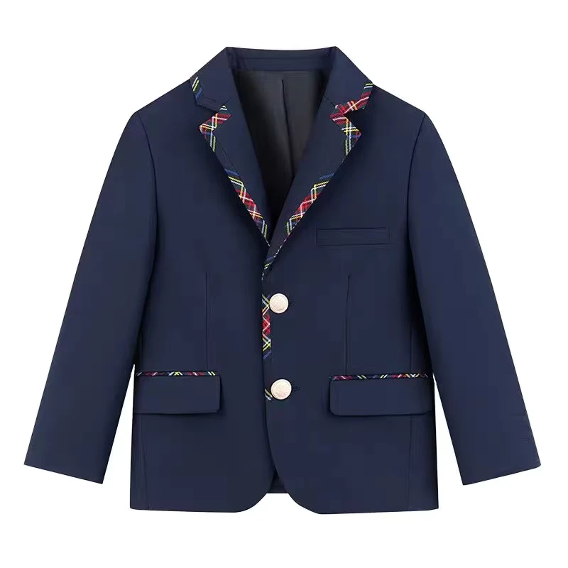 Tailored-Fit-New-Design-with-Trim-Unisex-Formal-Blazer-School-Wear-Primary-Children-Jacket-Uniform