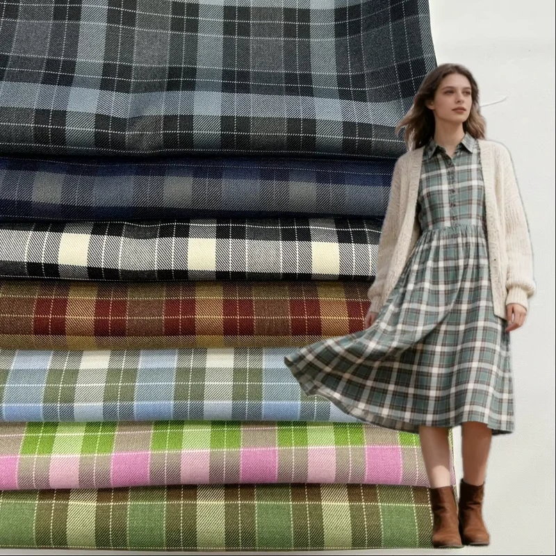 Textile-School-Uniform-Various-Colors-Polyester-Cotton-Rayon-Woven-Yarn-Dyed-Plaid-Check-6.5cm-for-Garments-Clothing