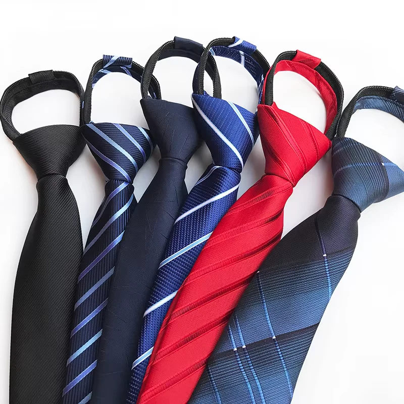 Ties-Accessories-Zip-Neckties-Polyester-Jacquard-Woven-Zipper-Ties-for-Students-With-School-Company-Logo