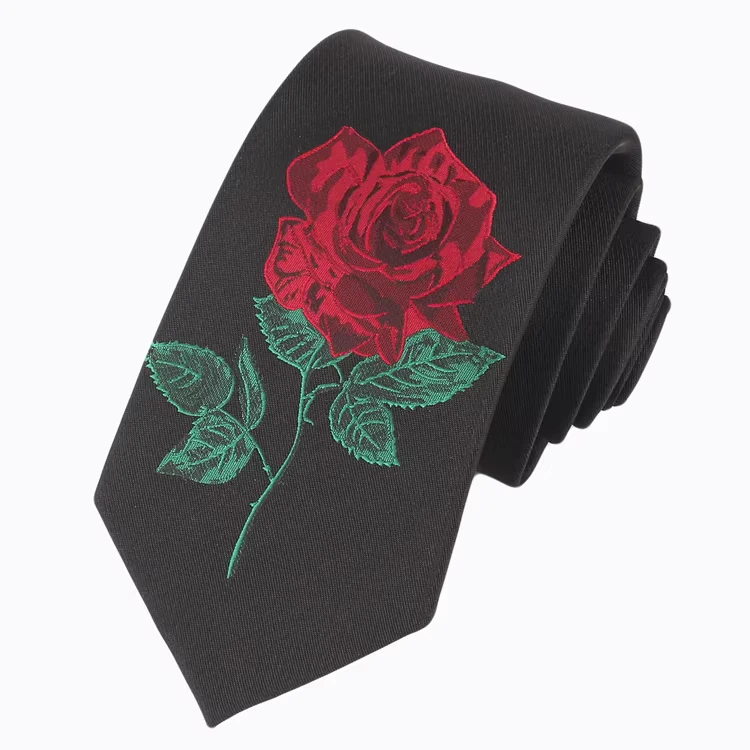 Ties-High-Quality-Italian-Factory-Jacquard-Fabric-Rose-Flower-Custom-Logo-100-Polyester-Neckties-for-Mens-for-Party