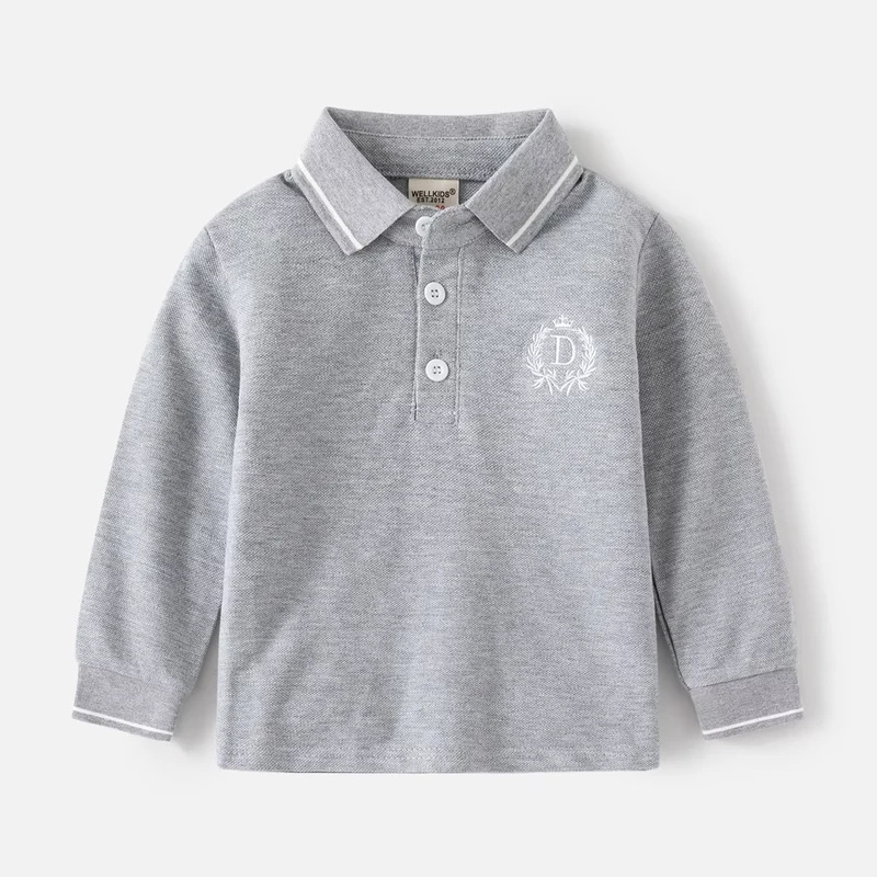 Toddler-Boy-Clothes-Breathable-School-Uniform-Style-Long-Sleeve-Boys-Polo-T-Shirt