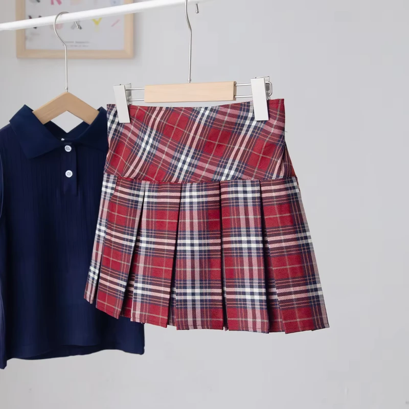 Toddler-Plaid-Pleated-Skirt-Girls-School-Uniform-Christmas-Teens-Pleated-Skirts-for-Kids-Girls-Elastic-Waist-Knife-Pleated-Skirt